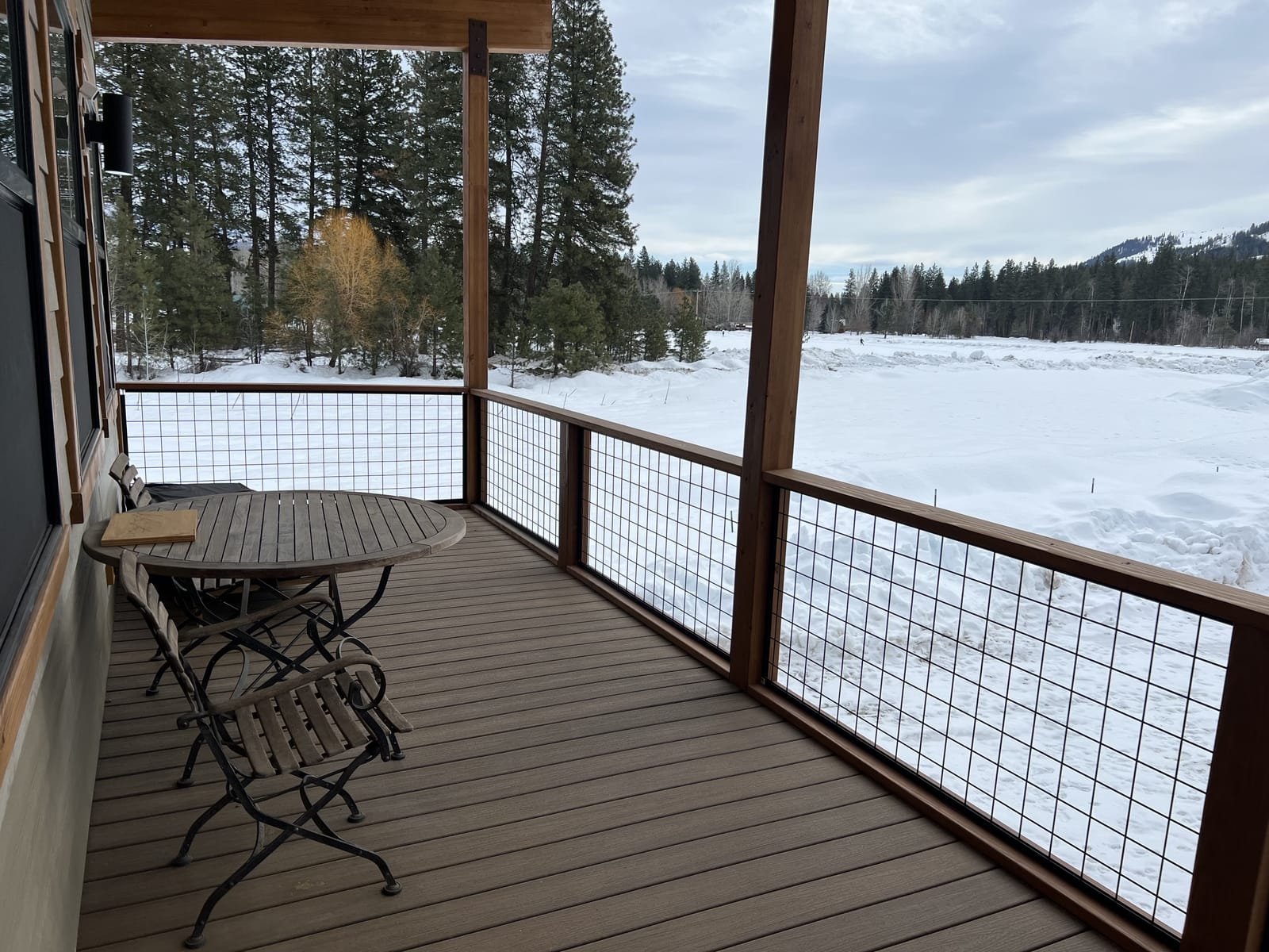Panoramic view from the apartment deck